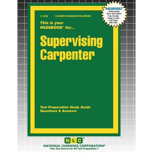 Supervising Carpenter Passbook (C-4526)