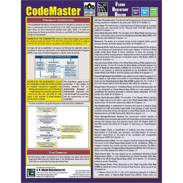 CodeMaster - Flood Resistant Design (2018 IBC, 2018 IRC, ASCE 7-16, ASCE 24-14)