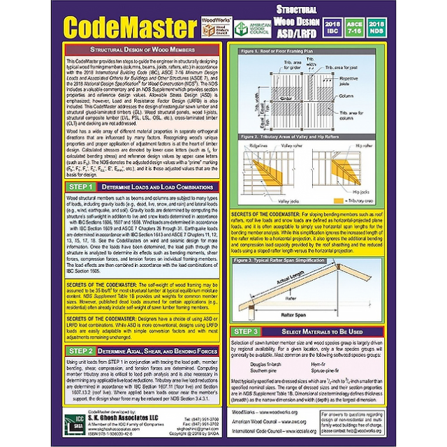 CodeMaster - Structural Wood Design ASD/LRFD (2018 IBC, ASCE 7-16, 2018 NDS)
