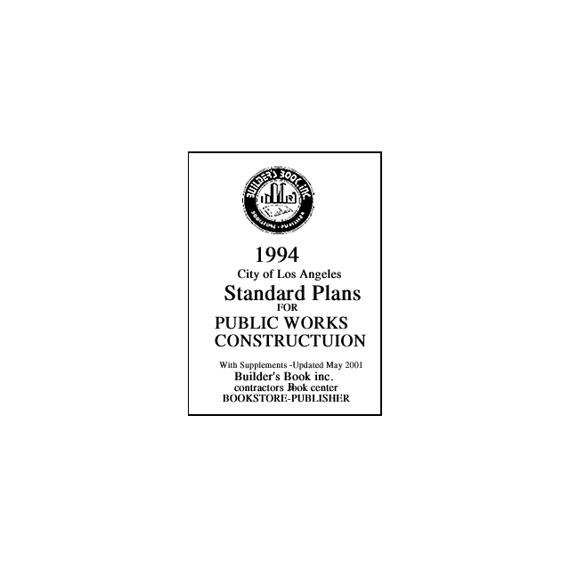 City of Los Angeles Standard Plans For Public Works Construction