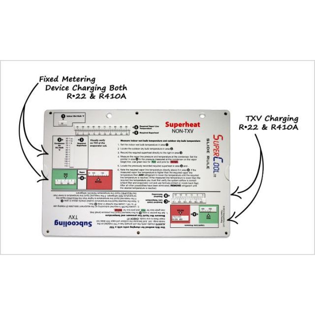SuperCool Slide Rule Duct Calculator Flex Metal Ductulator Chart