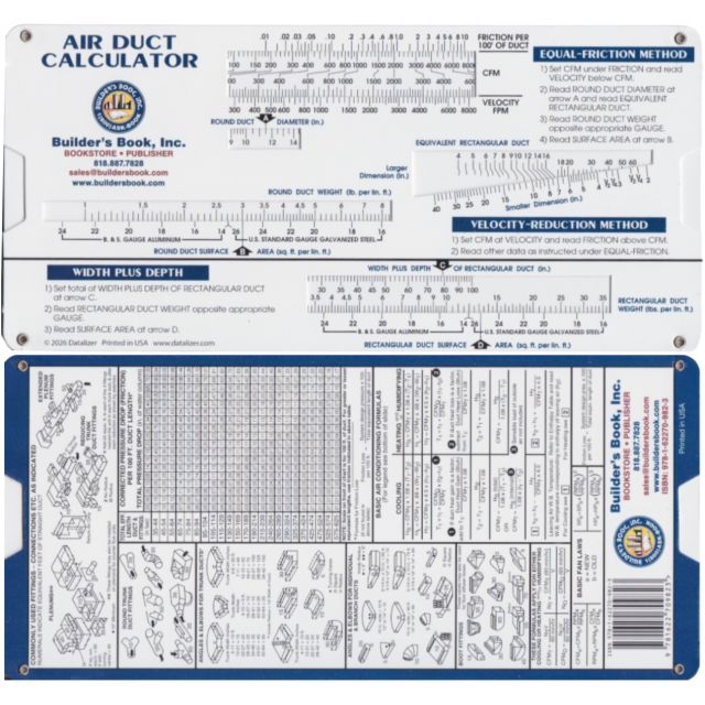 Air Duct Calculator - Slide Rule