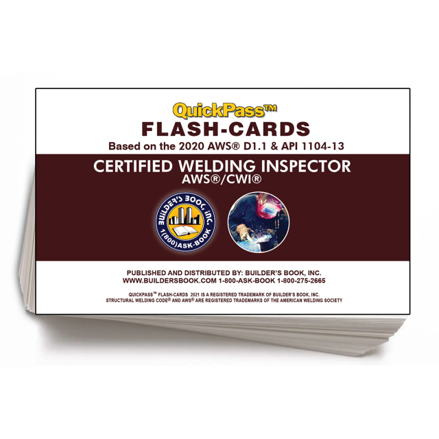 2020 Certified Welding Inspector AWS/CWI QuickPass™ Flash-Cards