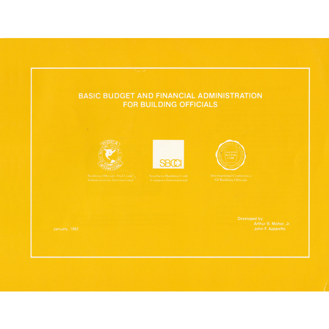 Basic Budget and Financial Admin. for Building Officials