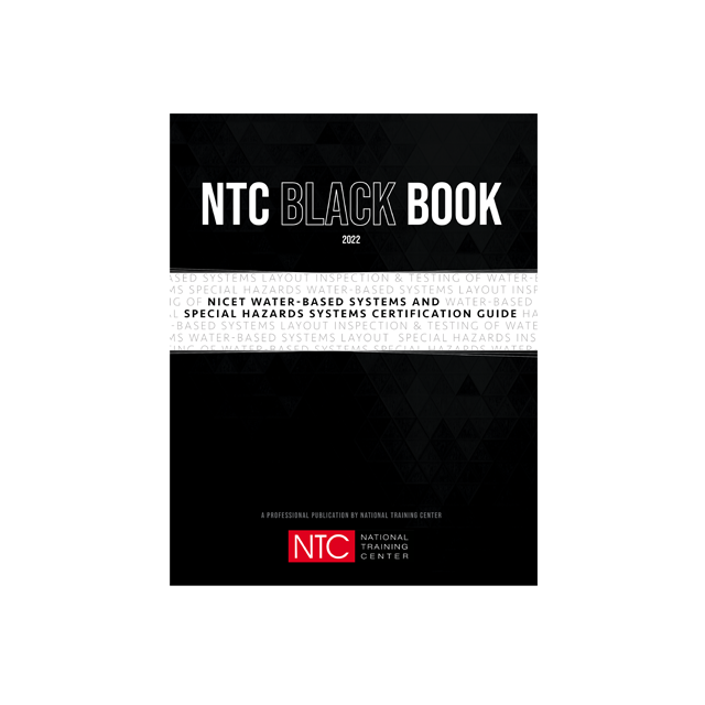 NTC Black Book 2022 - NICET Sprinkler Inspection & Testing (3 COPIES LEFT)