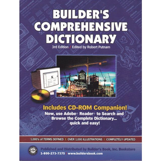 Builder's Comprehensive Dictionary, Third Edition (Book & CD-ROM) by Robert Putnam 50% OFF!