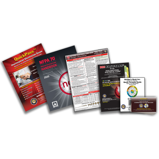 National Electrical Code Handbook 2020 with Colored Tabs, Journeyman Study Guide, Journeyman Flash-Cards, and NEC 2020 QuickCard COMBO + FREE Quick Formula Guide! 15% DISCOUNT!