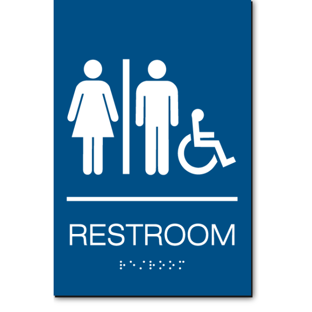 California UNISEX Restroom Accessible Wall Sign
