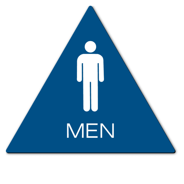 California MEN Restroom Door Sign