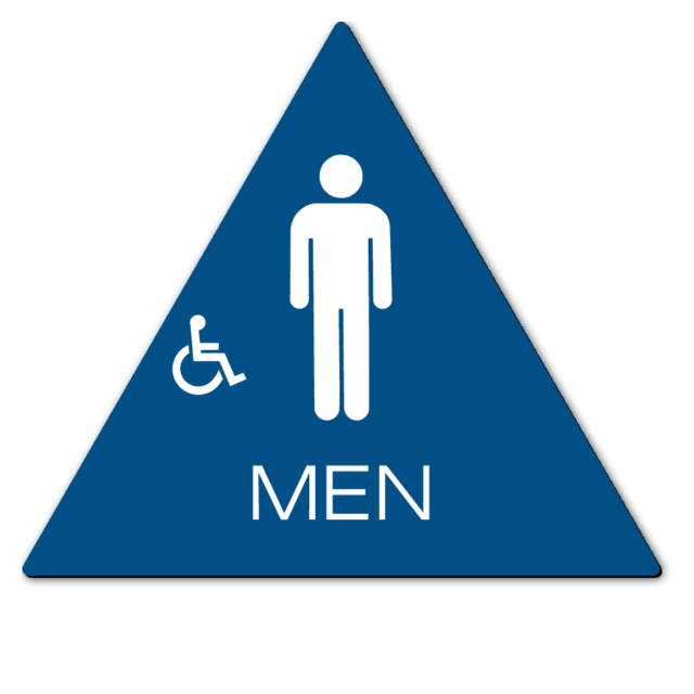 California MEN ACCESSIBLE Restroom Door Sign