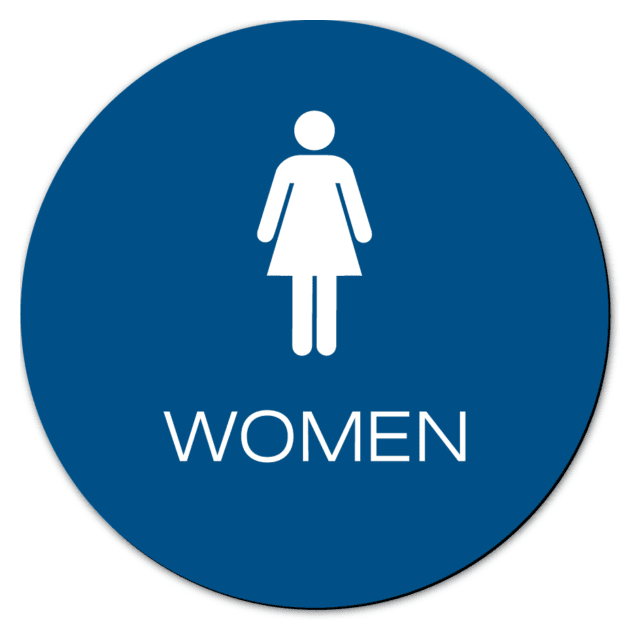 California WOMEN Restroom Door Sign