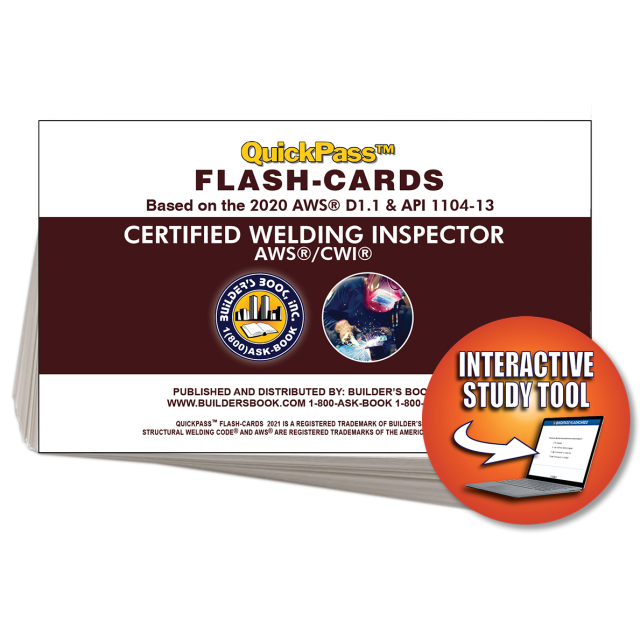 2020 Certified Welding Inspector AWS/CWI QuickPass Flash-Cards Online Access Key