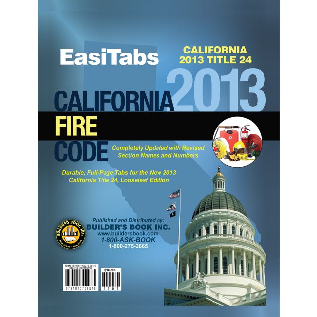 2013 California Fire Code, Title 24 Part 9. Loose-leaf EasiTabs