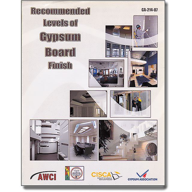Recommended Levels of Gypsum Board Finish