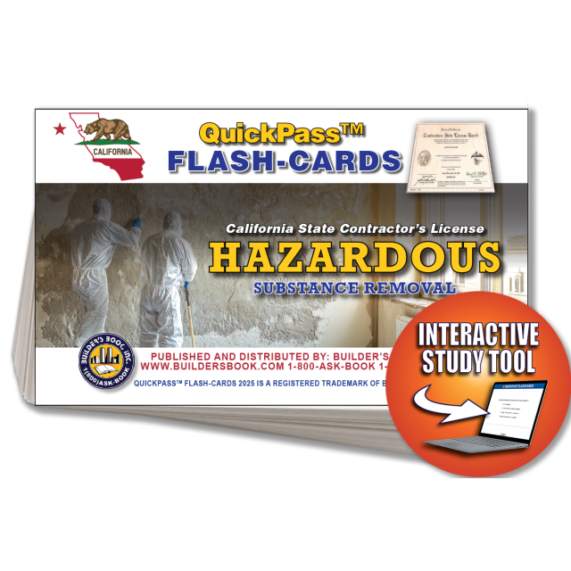Hazardous Substance Removal Contractor Exam QuickPass Flash Cards Online Access Key