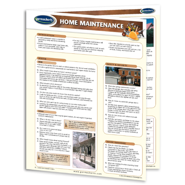 Home Maintenance Quick Reference Guide