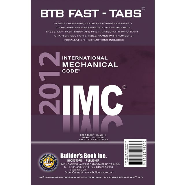 International Mechanical Code (IMC) 2012 Fast-Tabs