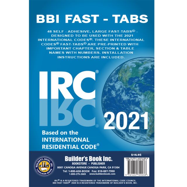 2021 International Residential Code (IRC) Fast Tabs