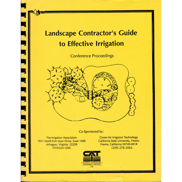 LANDSCAPE CONTRACTOR'S GUIDE TO EFFECTIVE IRRIGATION (1 COPY LEFT)