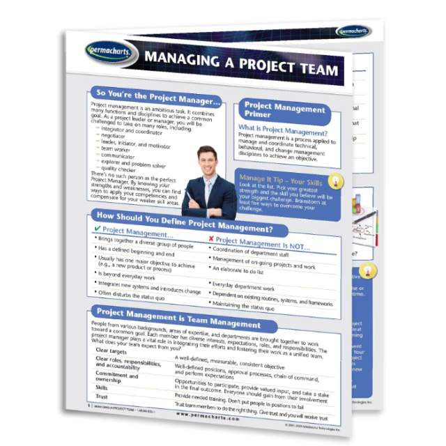 Managing a Project Team - Business Productivity Quick Reference Guide
