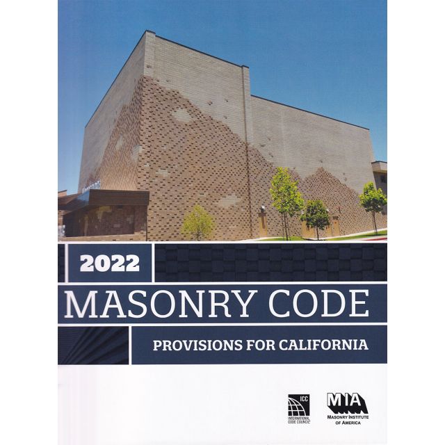2022 Masonry Code Provisions for California