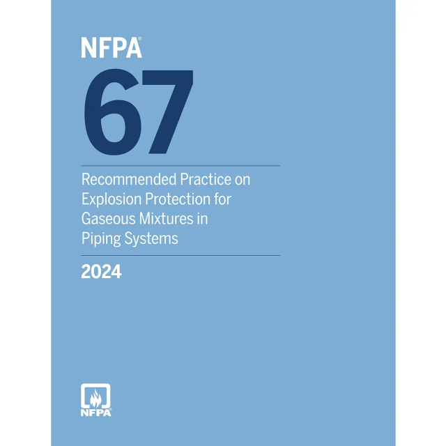 NFPA 67, Guide on Explosion Protection for Gaseous Mixtures in Pipe Systems