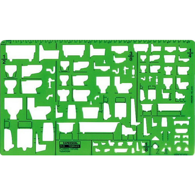 PLUMBING FIXTURE-ELEVATION TEMPLATE