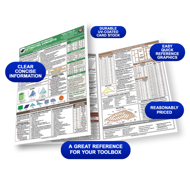 Construction Estimating Concepts Quick-Card