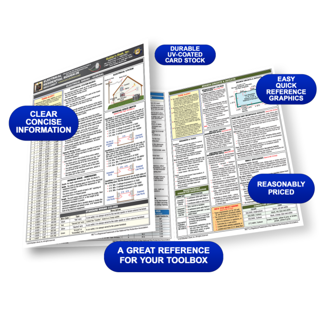 Electrical Residential Rough-In Quick-Card Based on the 2017 NEC and 2015 IRC