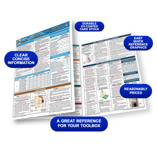 2021 International Residential Code (IRC) Quick-Card