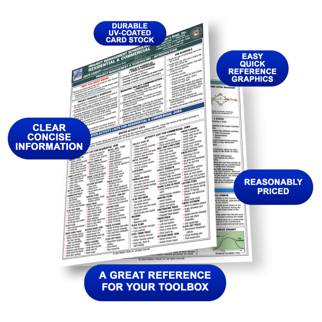 Project Management &amp; Scheduling: Residential &amp; Commercial Quick-Card