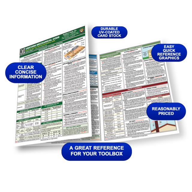 2018 Uniform Mechanical Code Quick-Card