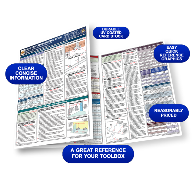 2021 Uniform Plumbing Code Quick-Card 