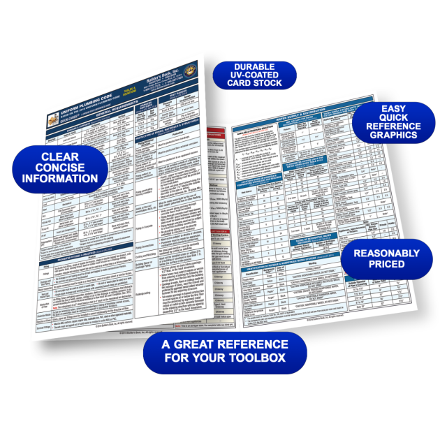2018 Uniform Plumbing Code Tables &amp; Equations Quick-Card