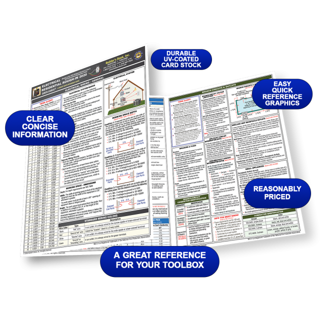 Electrical Residential Rough-In Quick-Card Based on the 2020 NEC &amp; 2021 IRC