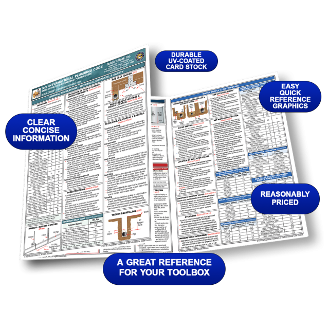 2021 International Plumbing Code (IPC) Quick-Card Based On 2021 IPC 