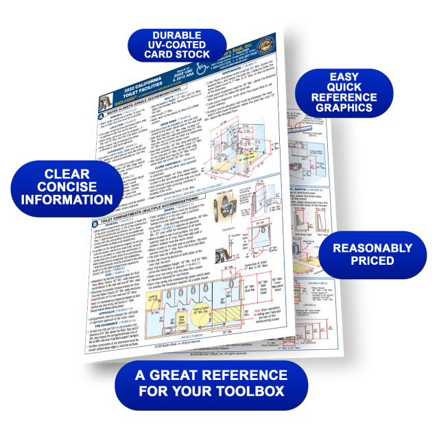 2022 California Accessibility Toilet Facilities Quick-Card Based On 2022 CBC & 2010 ADA