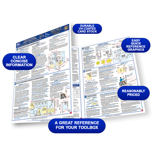 2025 California Accessibility Toilet Facilities Quick-Card Based On 2025 CBC &amp; 2010 ADA