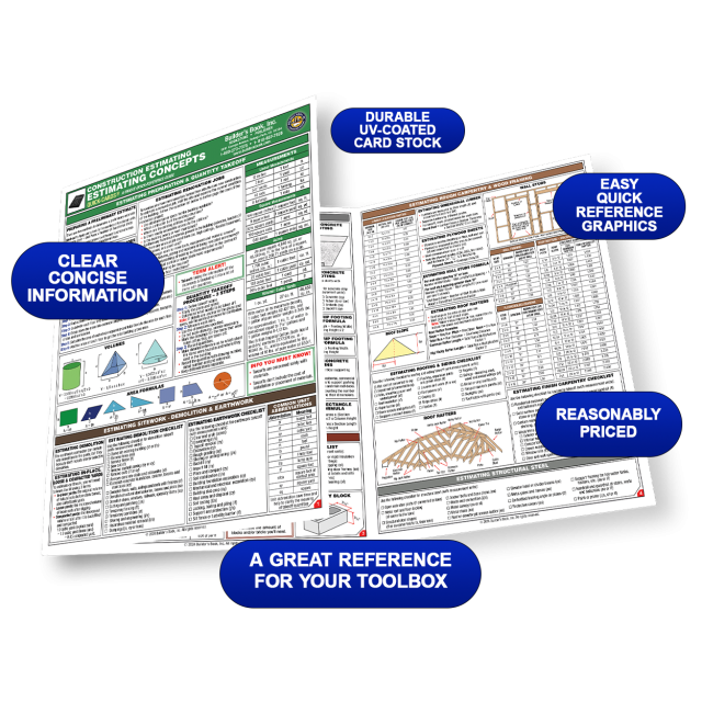 Construction Estimating Concepts Quick-Card