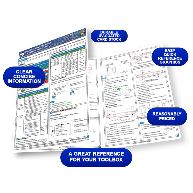 Seismic Design of Reinforced Concrete Structures Quick-Card Based on the ACI 318-19 (22), ASCE 7-21, Handbook MNL 17 (21), and The Reinforced Concrete Design
