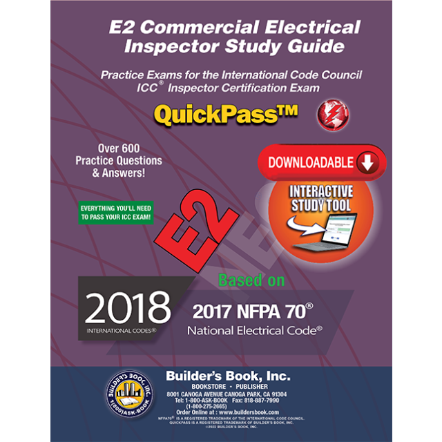 E2 Commercial Electrical Inspector QuickPass Online Study Tool Based On 2017 NFPA 70 - Access Key Download