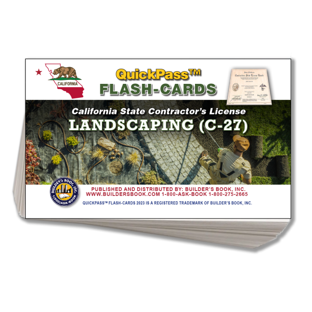 C-27 Landscaping Contractor Exam QuickPass Flash Cards