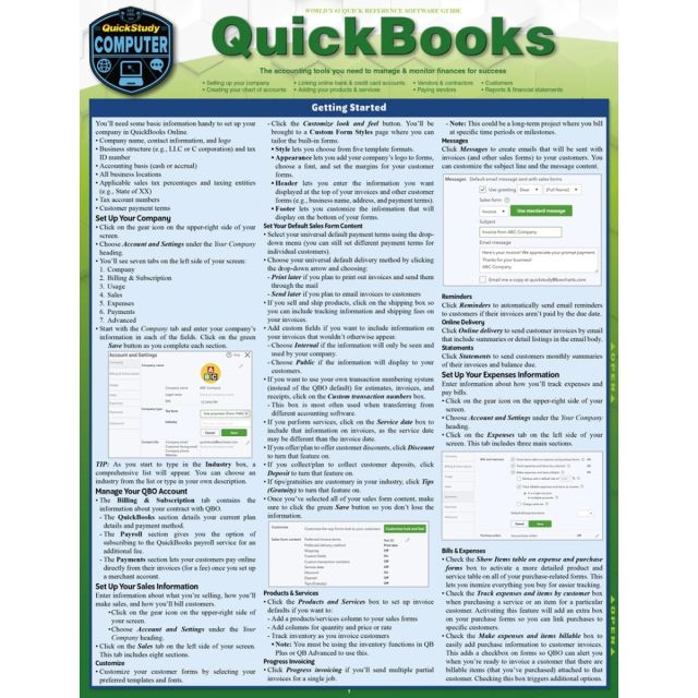 Quickbooks (Quick Study Computer) 2019
