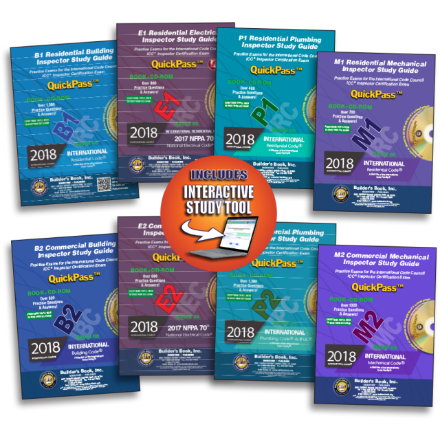 2018 ICC C8 Residential & Commercial Inspector QuickPass Study Guide Combo 25% DISCOUNT!