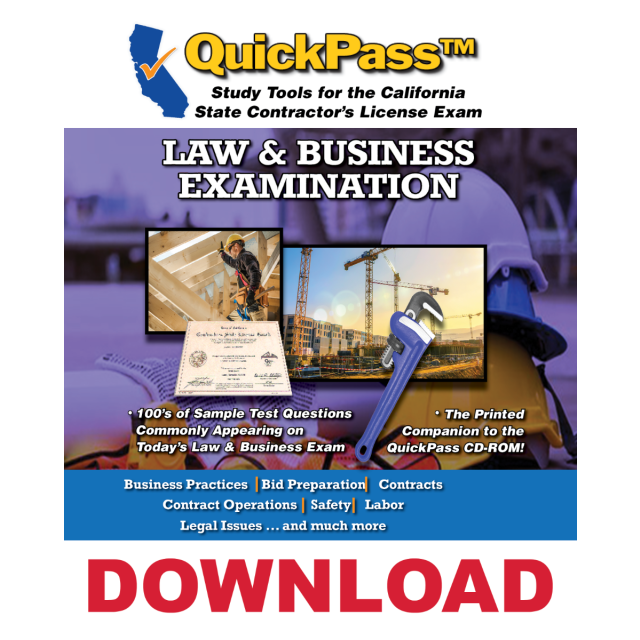 California Law and Business Examination QuickPass Online Study Tool- Access Key Download