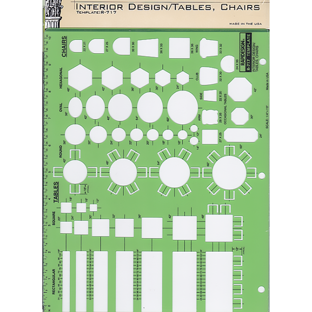 R-717 INTERIOR DESIGN/TABLES, CHAIRS TEMPLATE