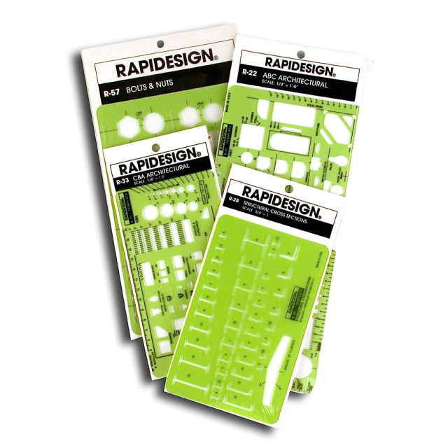 ABC Architectural Template 9  In.x 4 3/8 In., Scaled In. =1 In.