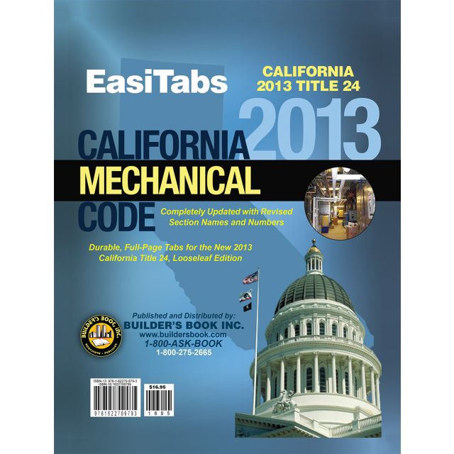 2013 California Mechanical Code, Title 24, Part 4 Loose-leaf EasiTabs by Builder&#039;s Book