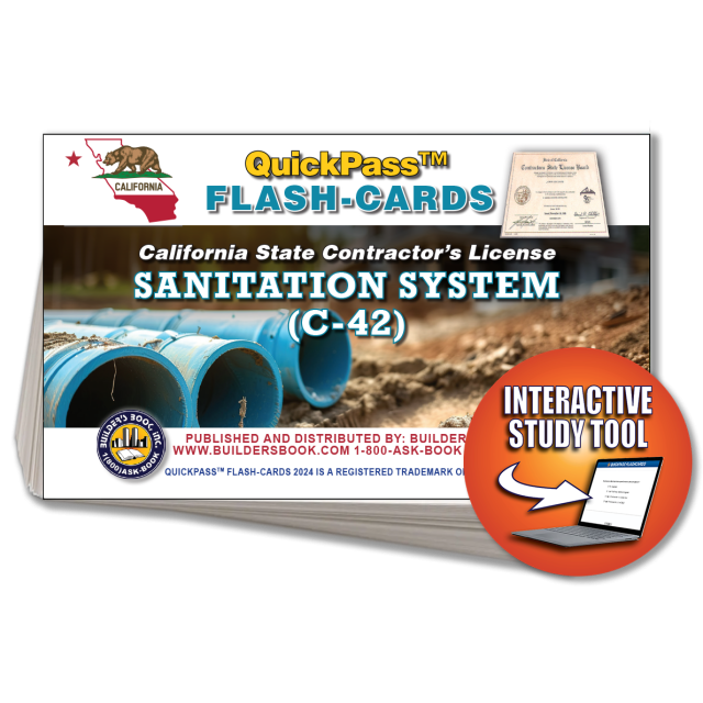 C-42 Sanitation System Contractor Exam Flash Cards Online Access Key