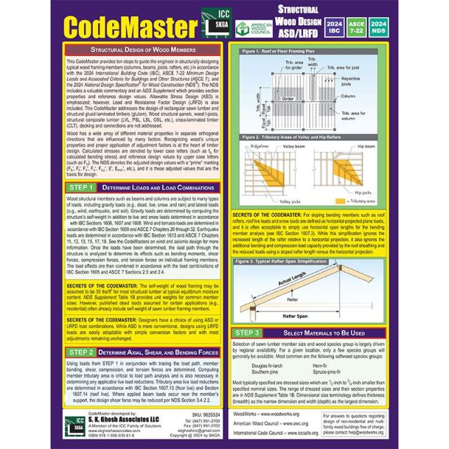 CodeMaster Structural Wood Design ASD/LRFD Based on 2024 IBC, ASCE 7-22 and 2024 NDS